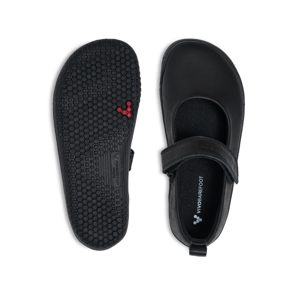 Vivobarefoot Wyn School Kids Obsidian