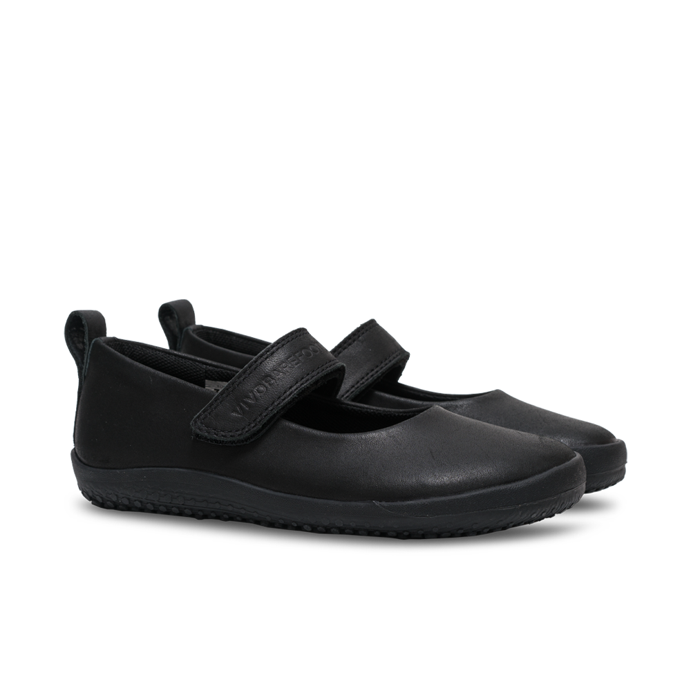 Vivobarefoot Wyn School Kids Obsidian