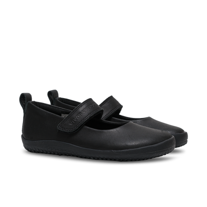 Vivobarefoot Wyn School Kids Obsidian