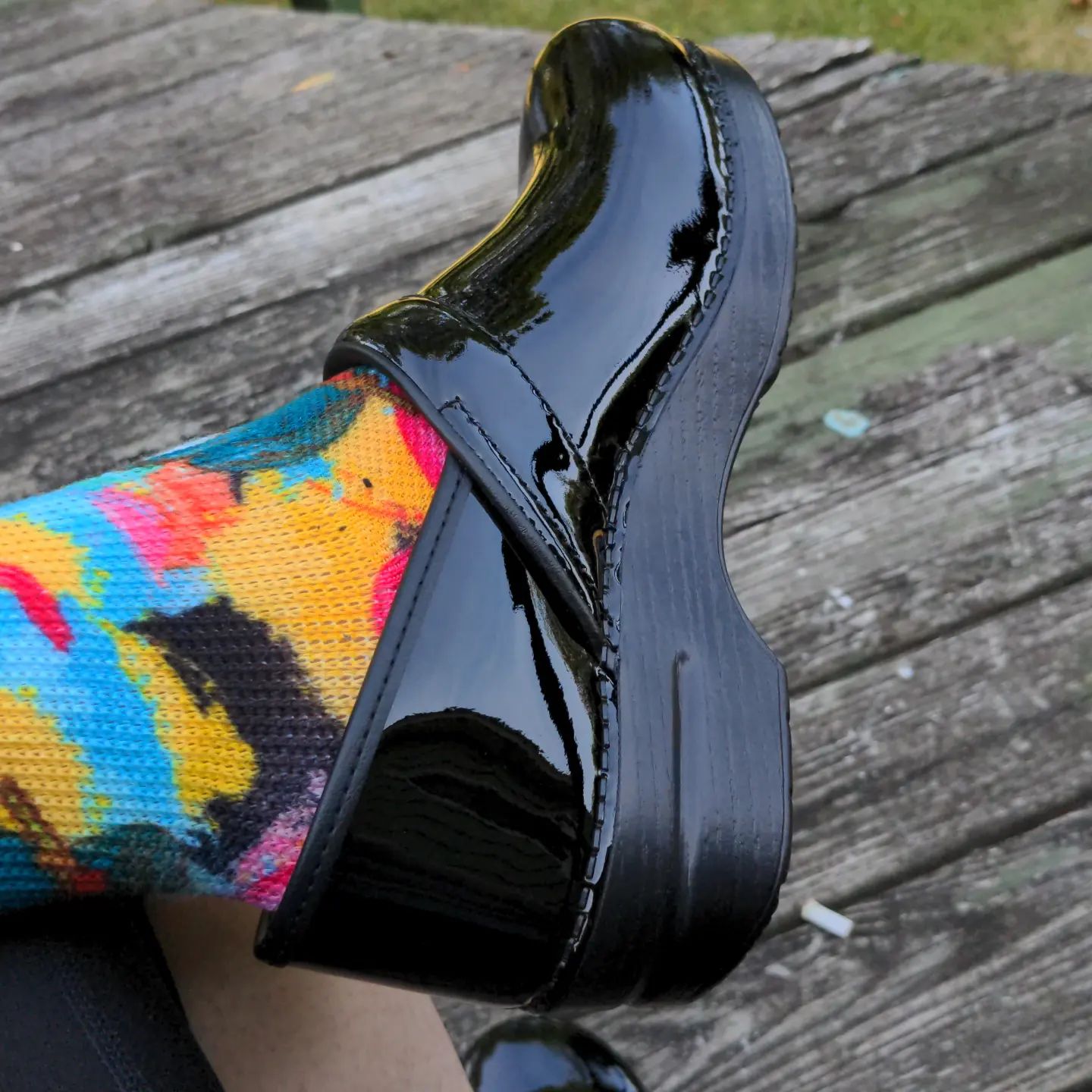 Black patent dansko clogs online